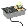 thumbnail image 6 of Uforic 33" Drop In Kitchen Workstation Sink, 304 Stainless Steel Single Bowl w/ Accessories, Silver, 6 of 9