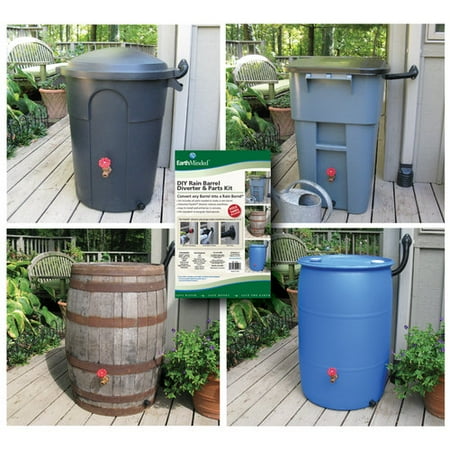 EarthMinded DIY Rain Barrel Diverter and Parts (Best Rain Barrel Diverter Kit)