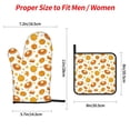 thumbnail image 2 of Cauagu Pumpkin Maple Leaves Print Oven Mitts and Pot Holders 4 pcs Set,Extra Thicken Long Kitchen Oven Glove Potholders BBQ Gloves-Oven Mitts and Pot Holders(11 Inch), 2 of 6