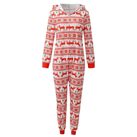 

WANYNG Christmas Printed Loungewear Jumpsuit Sleepwear Set Women Men Kids Christmas Sleepwear(Woman) Family Feeling Pajamas Boys Solid Family Plaid Pajamas Matching