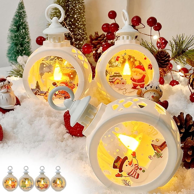 Xihbxyly Luces Led Navideñas de Mano, Luces de Viento a Batería, Decoración Navideña Brillante, Diseño Portátil, Ideal para Fiestas, Regalo Ideal, 4 Estilos, Batería Incluida.