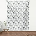 thumbnail image 3 of Ambesonne Floral Fabric by the Yard Upholstery, Greyscale Watercolor Flowers, 5 Yards, Grey Pale Grey White, 3 of 4