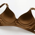 thumbnail image 5 of safuny Everyday Bra for Women Ultra Light Lingerie Color Hollow Out Perspective No Rims Comfort Daily Brassiere Underwear Steel Ring Free Wireless Push-Up Bra Brown M, 5 of 9