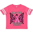 thumbnail image 3 of Inktastic Breast Cancer Awareness Hope and Faith with Butterfly Ribbon Girls Toddler T-Shirt, 3 of 5