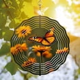 thumbnail image 3 of Vibrant Metal Hanging Wind Spinners & Chimes - Intricate Butterfly & Flower Design Perfect for Yard & Garden Decor, 3 of 6