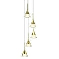 thumbnail image 2 of VONN Amalfi 5-Light ETL Certified Integrated LED Aluminum Chandelier - Gold, 2 of 10