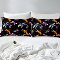 thumbnail image 4 of Erosebridal Watercolor Dragonfly Duvet Cover Queen Pink Orange Blue Black Bedding Set, Kawaii Wildlife Comforter Cover Rainbow Tie Dye Bed Set, Gradient Ombre Animal Bedding Cozy, 4 of 5