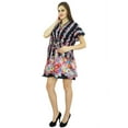 thumbnail image 5 of Bimba Women Bohemian Printed Kaftan Dress Cotton Short Tunic Beach Caftan, 5 of 8