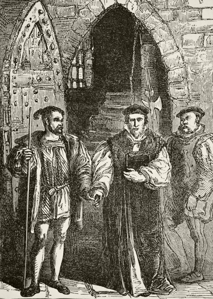Cardinal John Fisher Circa 1469 To 1535 Leaving The Bell Tower On Way To His Execution From The National And Domestic History Of England By William Aubrey Published London Circa 1890 Canvas Art - Ken