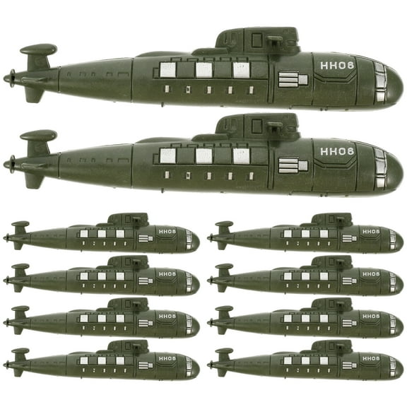 Battleship 10Pcs Submarine Models Toy Set for Kids Machines