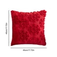 thumbnail image 4 of Fundas Almohada Navideñas Funda Decorativa Felpa Suave (copo Nieve) Color Rojo, 4 of 6