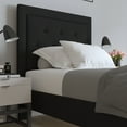 thumbnail image 5 of Merrick Lane Twin Size Platform Bed Tufted Upholstered Platform Bed in Black Fabric, 5 of 8