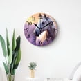 thumbnail image 4 of 16 Inch Wall Clock Battery Operated Silent Clock Decorative for Office, Kitchen, Outdoor, Living Room，Horse with Long Mane in Lupine Flowers at Sunset Painting, 4 of 4