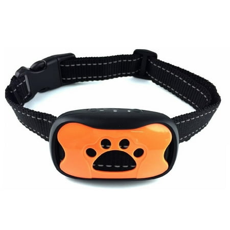 [New Design] Dog Bark Collar. Safe Shock Training Device. Anti-Bark for Small/Medium Dogs. BEST Pet Safe Stop Device. Blue/Orange Shape Included. Adjustable Sensitivity Sound&Shock Bark (Best Substrate For Dog Run)