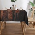 thumbnail image 4 of Dark Wood Rectangle Tablecloth Vintage Natural Wooden Board Table Cloth for Kitchen Dining Rustic Tablecloths Farmhouse Style Table Cover Decor for Party Patio 60 x 84 Inch, 4 of 6
