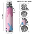 thumbnail image 3 of 29oz Insulated Water Bottle with Tea Infuser, Stainless Steel Travel Mug, Watercolor Splatter Painting Print, 3 of 6