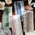 thumbnail image 2 of Transparent Lace Stickers PET Stickers for Scrapbooking Junk Journal Card Making Collage Diary Planner Notebook Craft Decoration Pink, 2 of 6