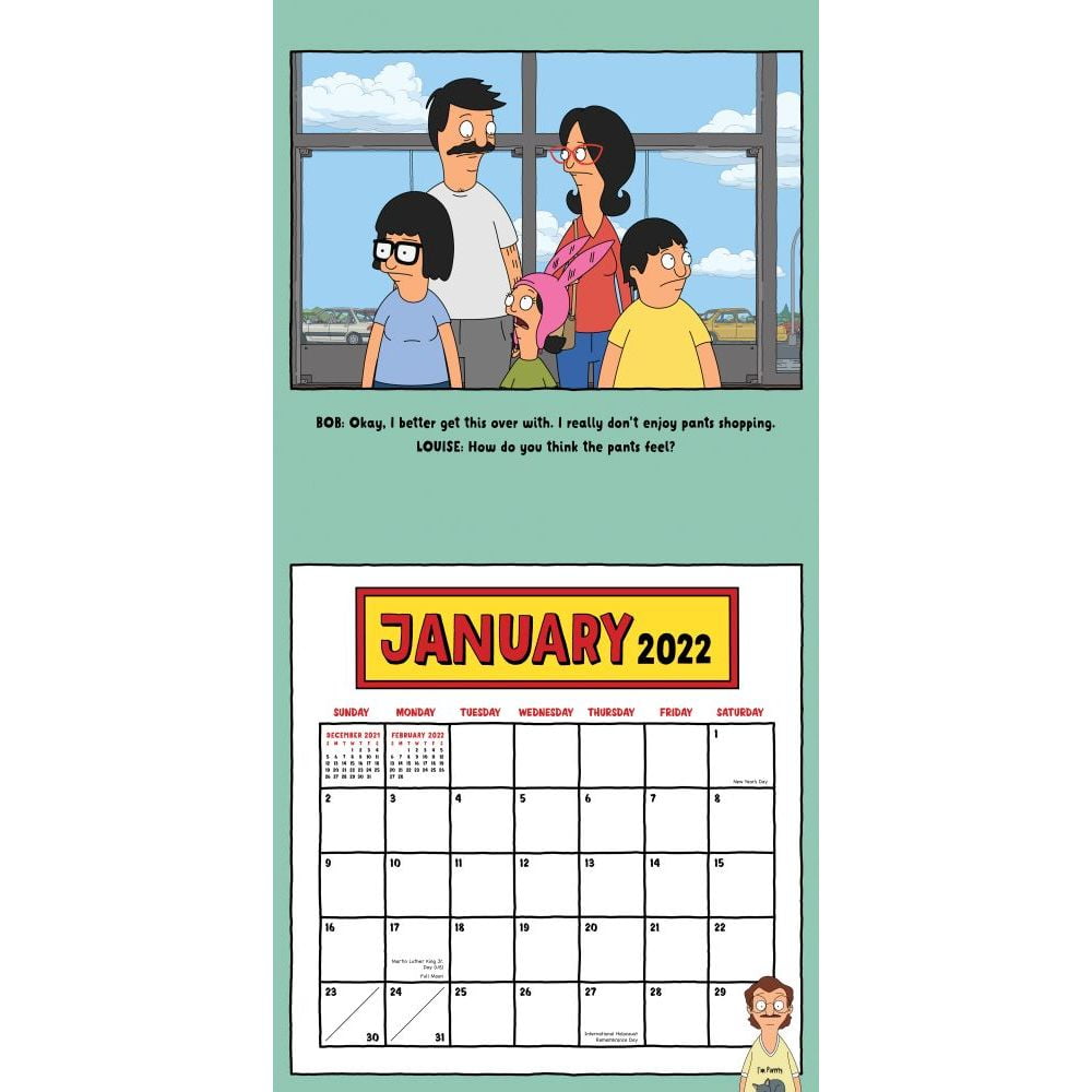 bob-s-burgers-2022-wall-calendar-calendar-walmart-com