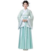 Yvsxxv Blue Ancient Chinese Traditional Hanfu Dress for Women Size M