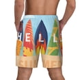 thumbnail image 2 of Lsque Mens Swim Trunks Hello Summer3 Pattern - Bathing Suit Compression Liner - Beach Swim Shorts Swimwear - (S-3XL) - Stretch Quick Dry -X-Large, 2 of 9