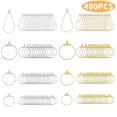 thumbnail image 1 of HLONK Kabuer Earring Making Kit  Earring Hooks  Jump Rings  and Earring Backs for DIY Jewelry Crafting  480 Pcs, 1 of 6