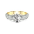 thumbnail image 3 of 1 Carat IGI Certified Oval Shape Lab Grown Diamond Engagement Ring | 14K Yellow Gold | Amira Luxe Secret Double Halo Lab Diamond Ring | FG-VS1-VS2 Quality Friendly Diamonds, 3 of 5