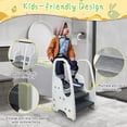 thumbnail image 4 of Toddler Step Stool for Bathroom Sink Adjustable Kids 3 Step Stool with Handles and Safety Non-Slip Pads Toddler Kitchen Stool Hel, 4 of 6