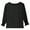 Black, variant on uikmnh Cute Tops for Teens Girls 3/4 Sleeve Crewneck Ruffle Blouse Cute Casual Basic Summer Tee for Toddler Kids Youth Size:3-4 Years