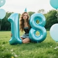 thumbnail image 3 of 40 Inch Number 8 Balloon Jumbo Dark Blue Digit Foil Balloon for 18 28 38 80 Graduation Anniversary Party Supplies 88th Birthday Photo Booth Backdrop for Boys Girls, 3 of 14