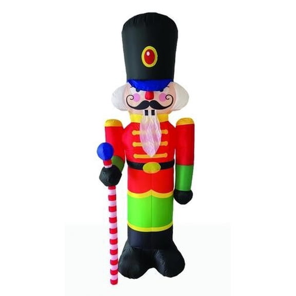 8' Tall Nutcracker Soldier Inflatable LED Light Outdoor Yard Christmas Decor