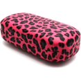 thumbnail image 3 of Funda protectora dura o semidura para anteojos y gafas de sol con paño de limpieza de microfibra. Elige tu talla A (leopardo rosa de tamaño mediano, 6.25 x 3.25 x 1.85 pulgadas)., 3 of 4