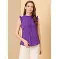 thumbnail image 3 of Blusa elegante Sin mangas Allegra K Vintage de la Década de 1950 para Mujer Morado L, 3 of 6