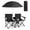 Black, variant on Double Camping Chair, Folding Camp Chair with Removable Umbrella, Cup Holders, Cooler Bag, Side Pocket & Carry Bag, 2-Person Beach Chair for Outdoor, Sports, Concerts, Travel, Picnic (Grey)