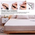 thumbnail image 4 of noir 4pices Drap De Lit Attaches, Rglable Lastiques Triangle Sangles De Soutient Pour Drap-housse Et Drap Plat Draps De Lit, Matelas, Canap Coussi, 4 of 5