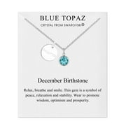 Daughter Initial Birthstone Necklace Created with Swarovski® Crystals