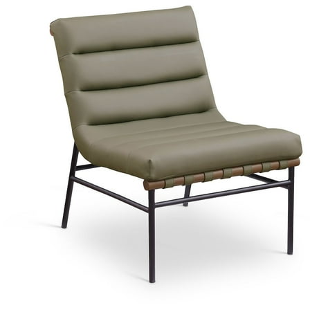 Meridian Furniture Burke Olive Vegan Leather Accent Chair