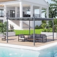 thumbnail image 4 of Aoodor 12x12FT Pergola Replacement Canopy- Retractable Sun Shade Cover with Water-Resistant & UPF 50+ UV Blocking for Outdoor Patio, Gray, 4 of 9