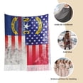 thumbnail image 5 of Women North Carolina Flag Painted Scarf Large Shawls For Travel Office, 5 of 6