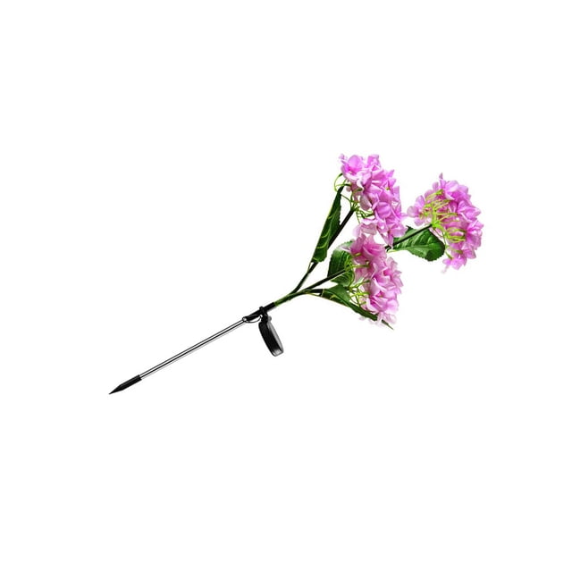 Toystoory Jardín 3 cabezas flor artificial luz patio trasero camino energía solar simulación rosa lámpara decoración iluminación ornamento Iluminación navideña Púrpura Toystoory HA067007-03