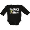 thumbnail image 3 of Inktastic Daddy's Fishing Buddy with White Text Boys Long Sleeve Baby Bodysuit, 3 of 5