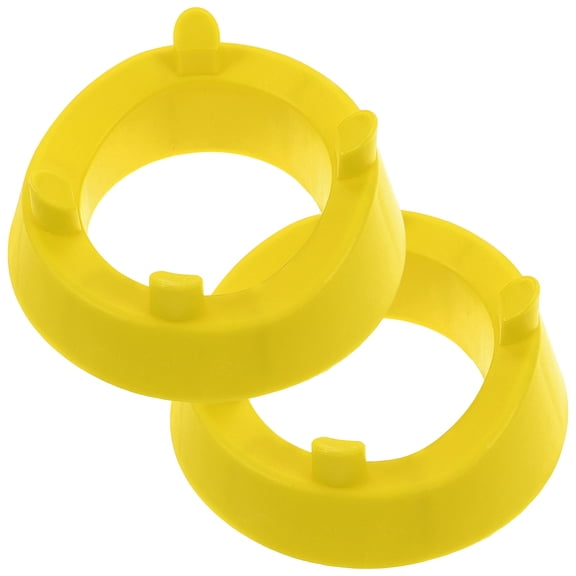 BESTYASH 2-Pack Yellow Plastic Sports Display Stand for Football Soccer Rugby Equipment Storage