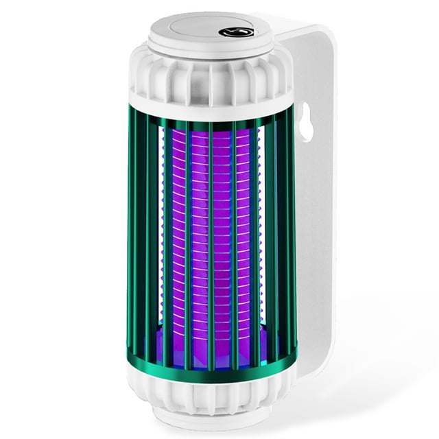Yuarrent Lámpara repelente de insectos eléctrica de alto voltaje de 3000V, lámpara LED para insectos voladores, luz nocturna para sala de estar, Accesorios para electrodomésticos Verde negruzco Yuarrent HA061158-01B