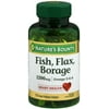 Nature's Bounty Fish, Flax, Borage 1200 mg, Omega 3-6-9, 72 Softgels (Pack of 3)