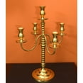 thumbnail image 5 of Candle Candelabra with 4 arms -Brass Golden Candle Candelabra - (20 inch tall) , Brass Candlestick Holder, 5 of 5