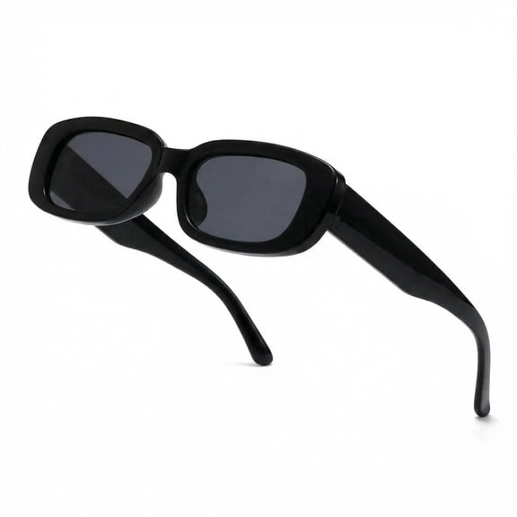 POLASUP Retro Rectangle Sunglasses for Women Men, Trendy 90s Small Square UV400 Protection Sunglasses, Fashion Vintage Shades for Outdoor Driving Shopping
