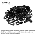 thumbnail image 3 of Uxcell 100pcs Silicone Rubber Bands Rings Non-slip Flat Black for Books Boxes Bag Wraps Black 1 1/4", 3 of 5