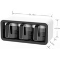 thumbnail image 2 of Boîtes à Épices, Récipient à Épices Transparent, Boîte à Épices 3 Compartiments avec Poignée Cuillère, Rangement pour Pots à Épices Ménagers, Grande Capacité 400ML (Noir), 2 of 5