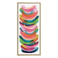 thumbnail image 3 of Kate and Laurel Sylvie Bright Abstract Framed Canvas Wall Art by Jessi Raulet of Ettavee, 18x40 Gold, Modern Colorful Brushstrokes Art for Wall, 3 of 7