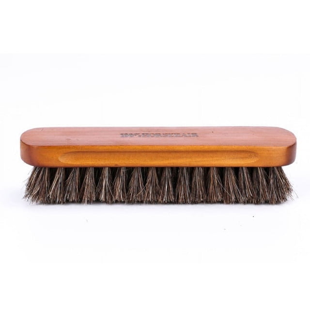 Cepillo de pelo de caballo, para engrasar, pulir, limpiar, quitar el polvo, cepillo de pelo suave para zapatos, juego de herramientas para limpiar zapatos