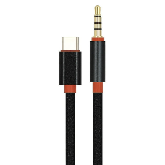 Type C to 3.5mm Audio Cable Wide Compatibility Usb C to 3.5m Car Aux Stereo Cord For Letv Black 1M